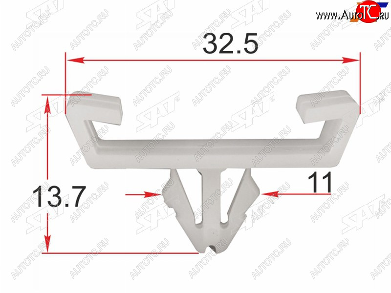 32 р. Клипса молдинга кузова VAG (1 шт.) SAT ST-M12258  с доставкой в г. Вологда