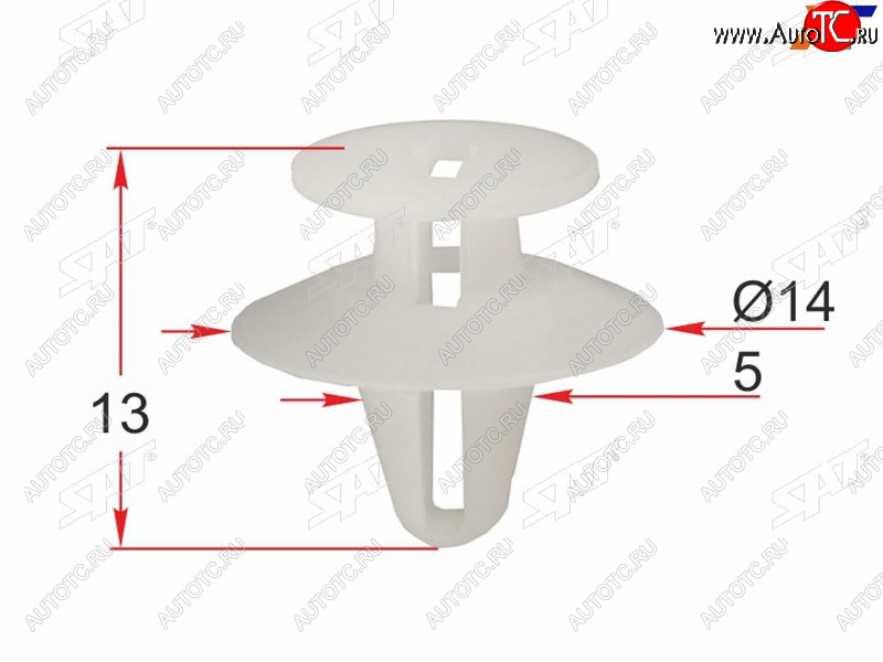 13 р. Клипса обшивки двери FORD (1 шт.) SAT ST-M12339  с доставкой в г. Вологда