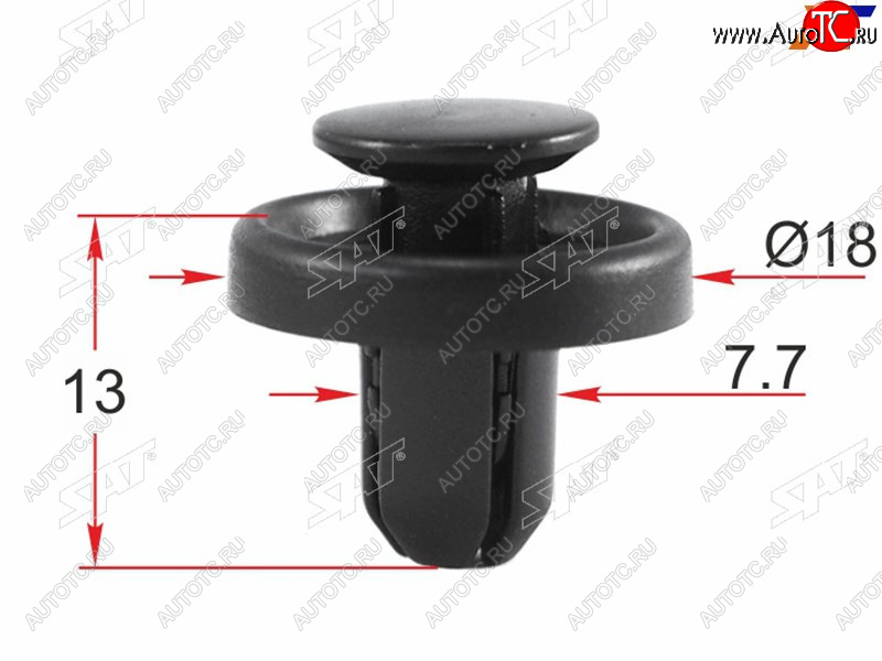 13 р. Клипса крепежная TOYOTALEXUSSUBARU (1 шт.) SAT ST-M12403  с доставкой в г. Вологда