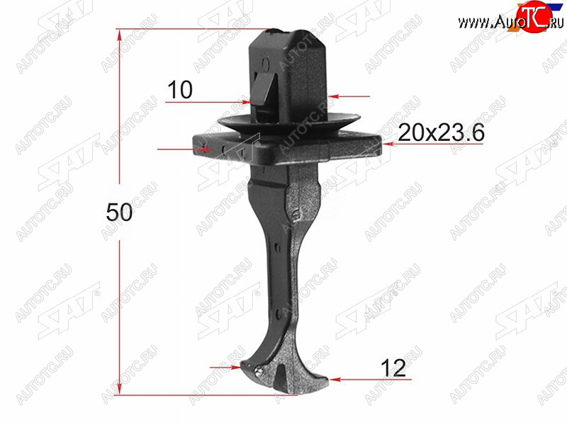 149 р. Клипса крепления накладки передней стойки TOYOTALEXUS (1 шт.) SAT ST-M12604  с доставкой в г. Вологда