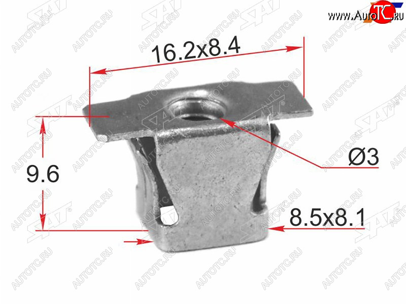 27 р. Гайка-фиксатор металлическая GM (1 шт.) SAT ST-M12644  с доставкой в г. Вологда