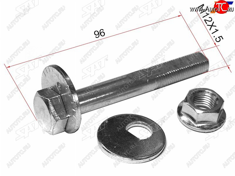 299 р. Болт (комплект) с эксцентриком MITSUBISHI AIRTREKOUTLANDER 01-06LANCER 95-09CEDIA 00-03 SAT ST-MB809335K  с доставкой в г. Вологда