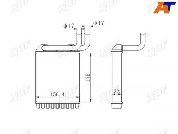 Радиатор отопителя салона MITSUBISHI CANTER FE5##FB5##FE6##FB6##FG## 94-99 RHD SAT ST-MB83-395-A0