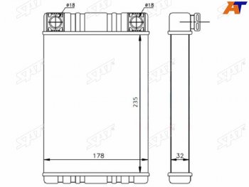 Радиатор отопителя салона MERCEDES C-CLASS W203 00-CLK W209 02-GW W463 89-SL W230 01- SAT ST-MD07-395-0