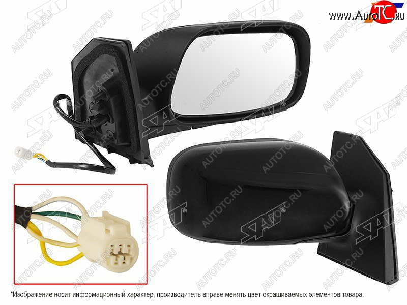 3 799 р. Зеркало Toyota Corolla (E120) 00-07  Corolla JPN (E120) 00-07 (Справа Складывание 5 контактов) SAT ST-TY28-940-A1  с доставкой в г. Вологда