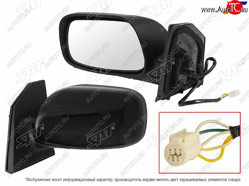 3 799 р. Зеркало Toyota Corolla (E120) 00-07  Corolla JPN (E120) 00-07 (Слева Складывание 5 контактов LHD SAT ST-TY28-940-A2  с доставкой в г. Вологда