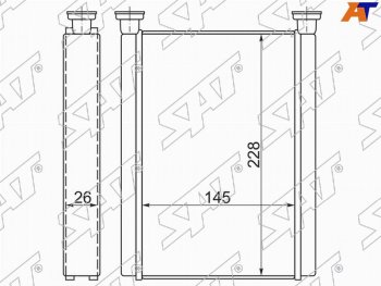 Радиатор отопителя салона TOYOTA CAMRY #CV30 01-06SOLARA 03-08TOYOTA LAND CRUISER 100 98-07 SAT ST-TY38-395-0