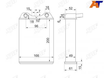Радиатор отопителя салона TOYOTA LAND CRUISER 80 90-98HONDA ODISSEY RA1 95-99 SAT ST-TY88-395-0