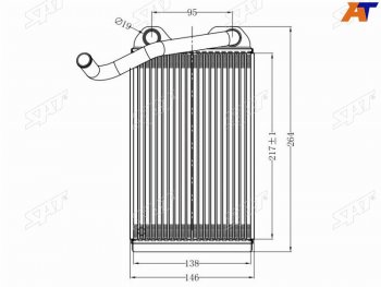 Радиатор отопителя салона TOYOTA SURFHILUX4RUNNER 89-95 SAT ST-TY93-395-0