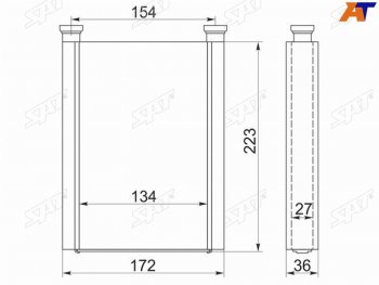 Радиатор отопителя салона TOYOTA VITZPLATZPROBOXFUNCARGO 99-05 SAT ST-TYA1-395-0