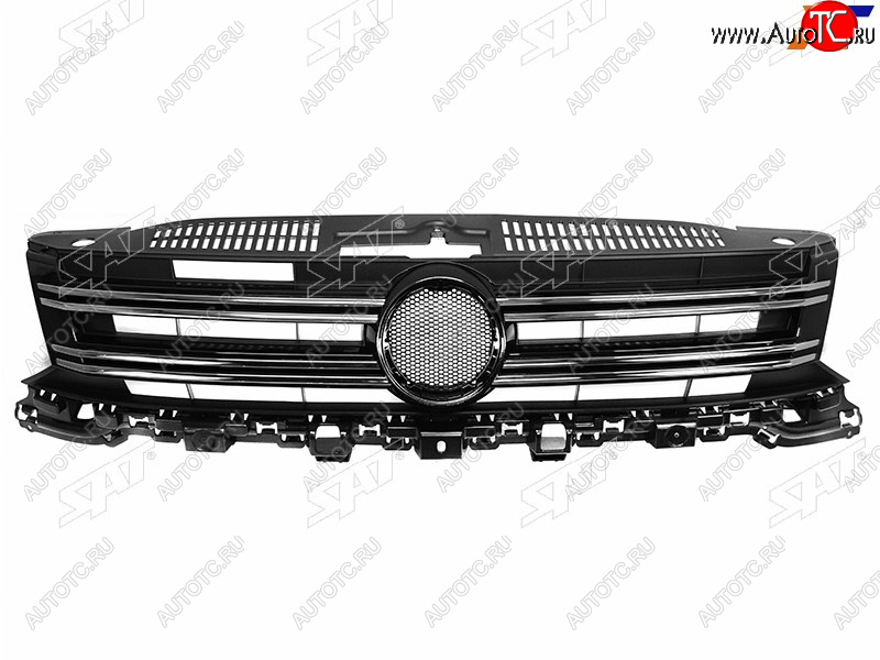 6 449 р. Решетка радиатора SAT  Volkswagen Tiguan  NF (2011-2017) рестайлинг (молдинг хром)  с доставкой в г. Вологда