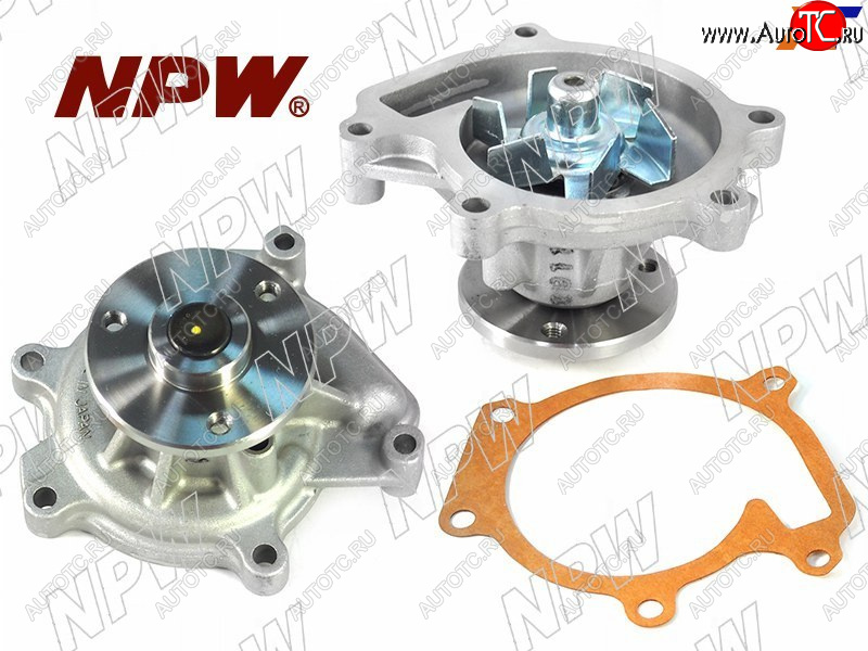2 159 р. Насос водяного охлаждения TOYOTA 12SZFE 99- (с прокладкой) NPW T-128  с доставкой в г. Вологда