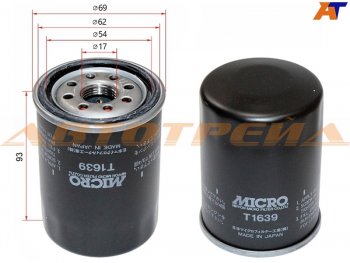 539 р. Фильтр масляный TOYOTA #AZF#,#GE,#GTE 90- MICRO T1639  с доставкой в г. Вологда. Увеличить фотографию 2