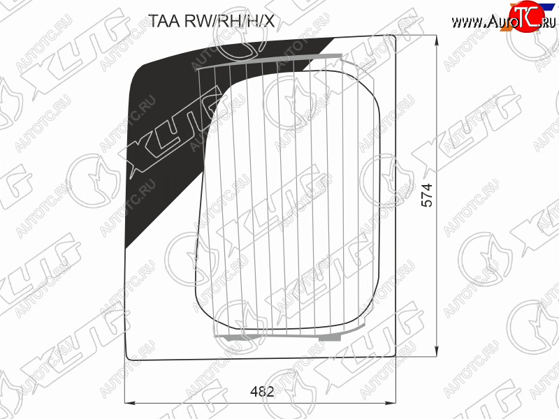 7 849 р. Стекло заднее (Цвет зеленый Обогрев) Honda Stepwgn 15-21 XYG TAA RW/RH/H/X  с доставкой в г. Вологда