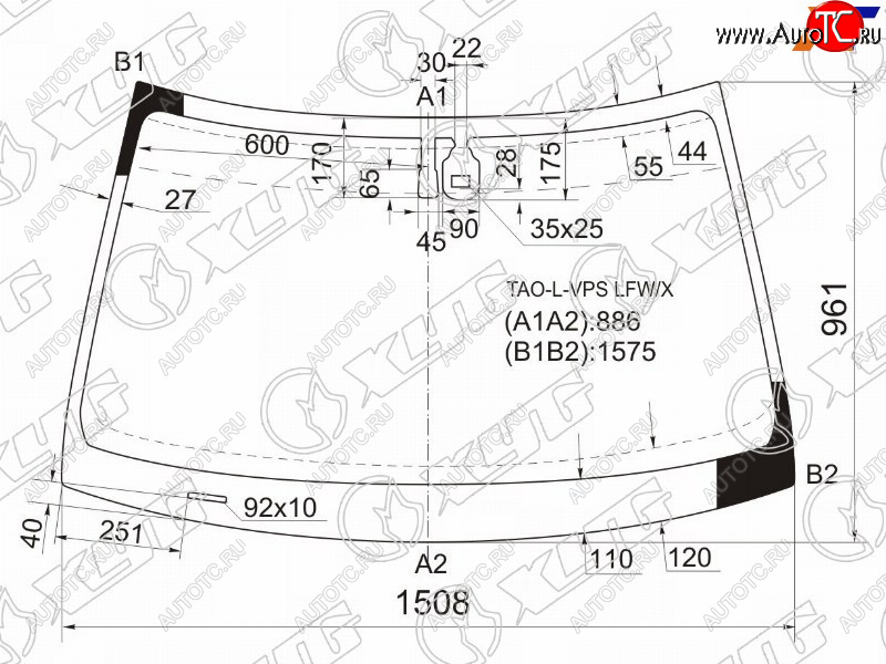 12 449 р. Стекло лобовое (Датчик дождя) Honda Accord USA 07-12 XYG TAO-L-VPS LFW/X  с доставкой в г. Вологда