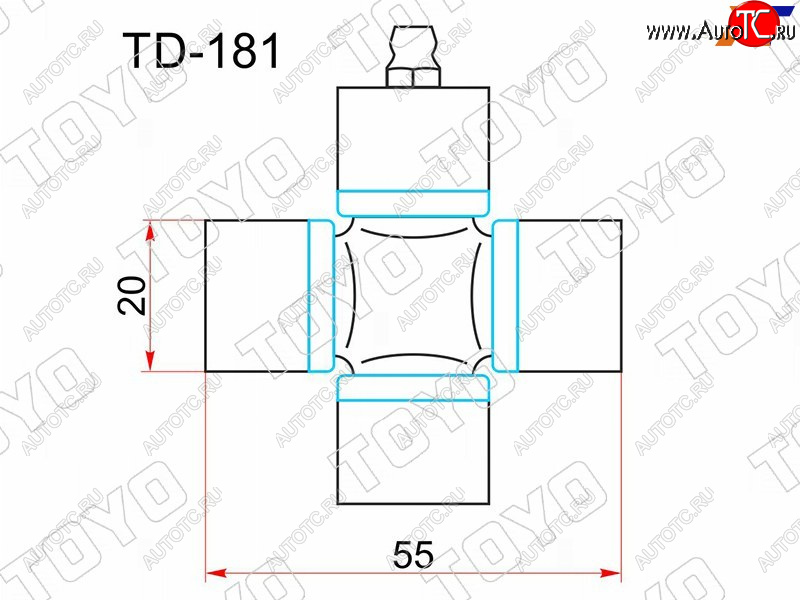 759 р. Крестовина карданного вала DAIHATSU HIJET NEWLINE L35 L37 L50 S35 61-75 TOYO TD-181  с доставкой в г. Вологда