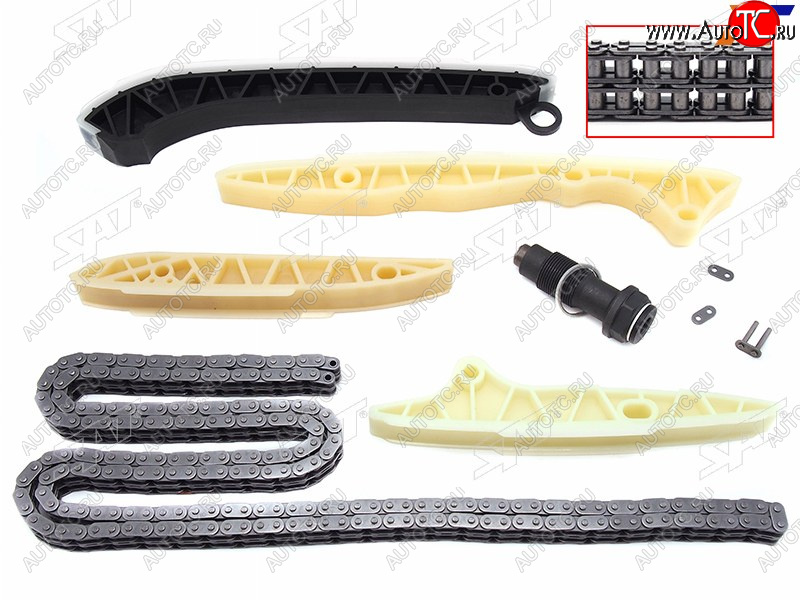 10 999 р. Комплект цепи ГРМ M272 3,5 MERCEDES W203W204GLK350ML350R350E350SprinterVito 07- SAT TK-BE014  с доставкой в г. Вологда
