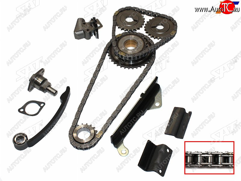 5 299 р. Комплект цепи ГРМ NISSAN GA15-16DE 90-99 SAT TK-NS102-D  с доставкой в г. Вологда