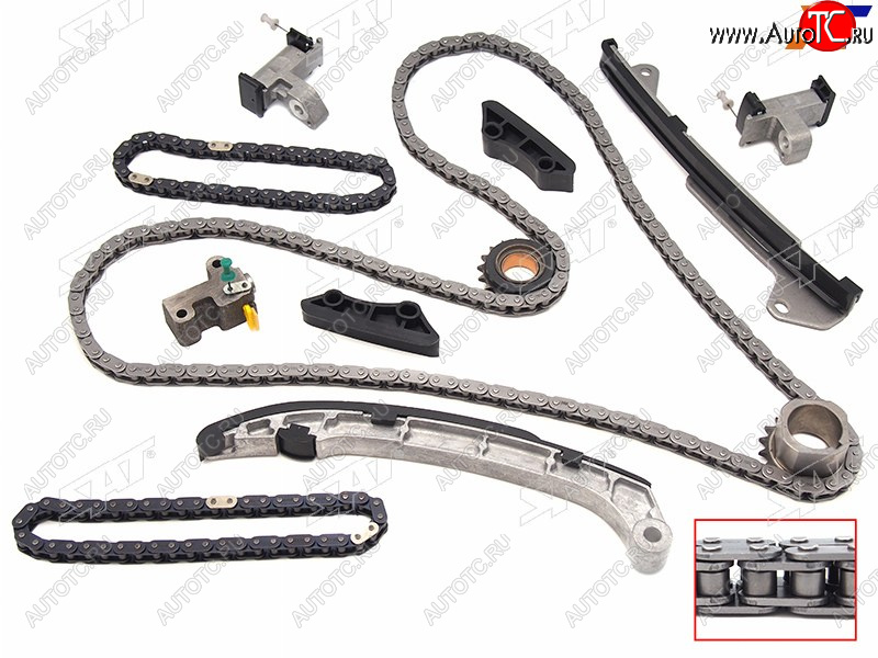 12 549 р. Комплект цепи ГРМ TOYOTA LC PRADO 150FJ CRUISER4-RUNNER 09- 1GR SAT TK-TY210-J  с доставкой в г. Вологда