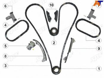 Комплект цепи ГРМ TOYOTA CAMRY,HIGHLANDER,RAV4, LEXUS IS,GS 2-4GR SAT TK-TY212-A