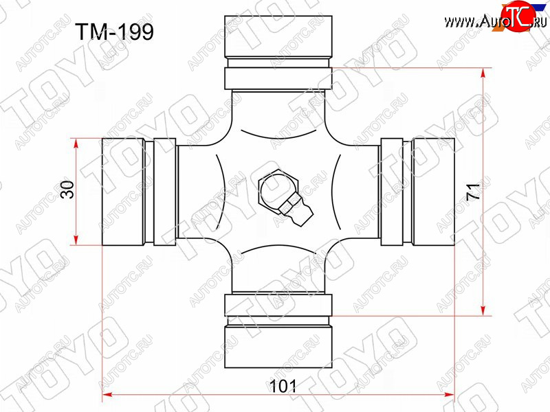 1 169 р. Крестовина карданного вала MITSUBISHI L200 05-15PAJERO SPORT 08- TOYO TM-199  с доставкой в г. Вологда