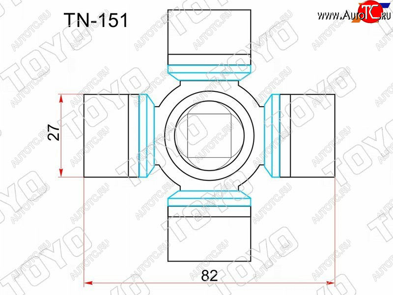 1 039 р. Крестовина карданного вала NISSAN ARMADA 03-PATHFINDER 06-12 TOYO TN-151  с доставкой в г. Вологда