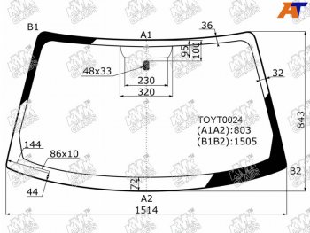 5 599 р. Стекло лобовое TOYOTA CAMRY GRACIA 45D 96-01MARK II QUALIS 97-02                                   KMK TOYT0024  с доставкой в г. Вологда. Увеличить фотографию 1