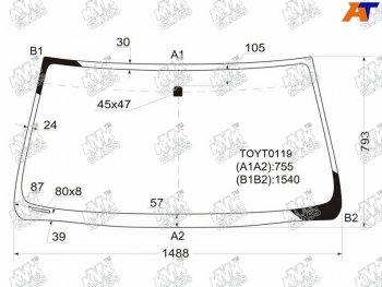 Стекло лобовое TOYOTA LAND CRUISER PRADO 35DLEXUS GX470 02-09                                      KMK TOYT0119