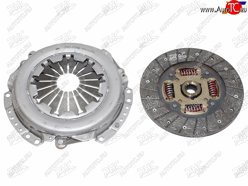 7 949 р. Комплект сцепления TOYOTA AURISYARIS 1.61.8 08-COROLLA 1.6 13-VERSO 1.61.8 09- (без выжимного)  PHC TY17/TYC18  с доставкой в г. Вологда