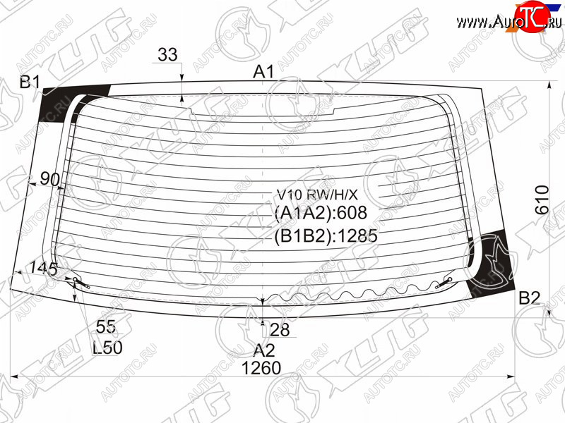 8 799 р. Стекло заднее с обогревом NISSAN ALMERA TINO 98-03                                                   XYG V10 RW/H/X  с доставкой в г. Вологда