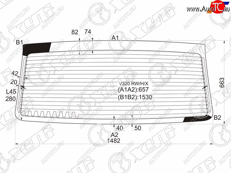 10 999 р. Стекло заднее (Цвет зеленый Обогрев) Mercedes-Benz Vito 96-03 XYG V320 RW/H/X  с доставкой в г. Вологда