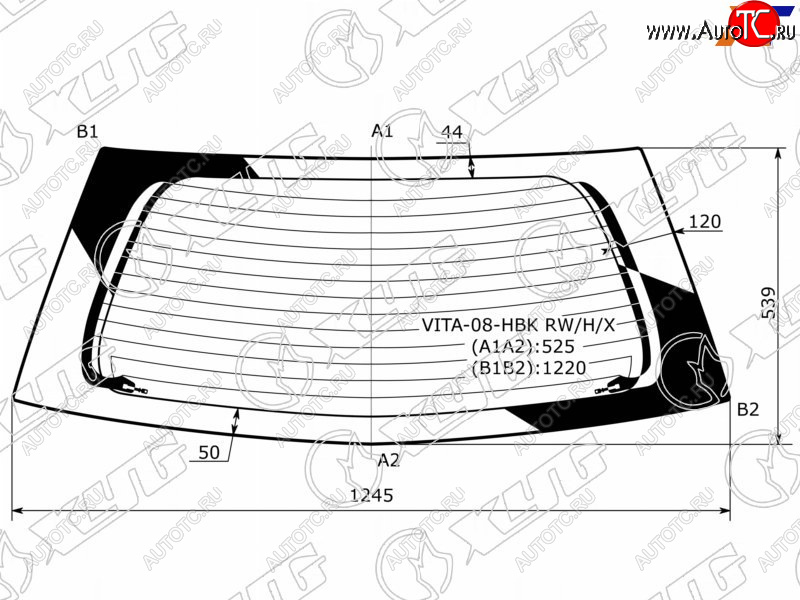 6 599 р. Стекло заднее (Цвет зеленый Обогрев) FAW Vita 07-10 XYG VITA-08-HBK RW/H/X  с доставкой в г. Вологда
