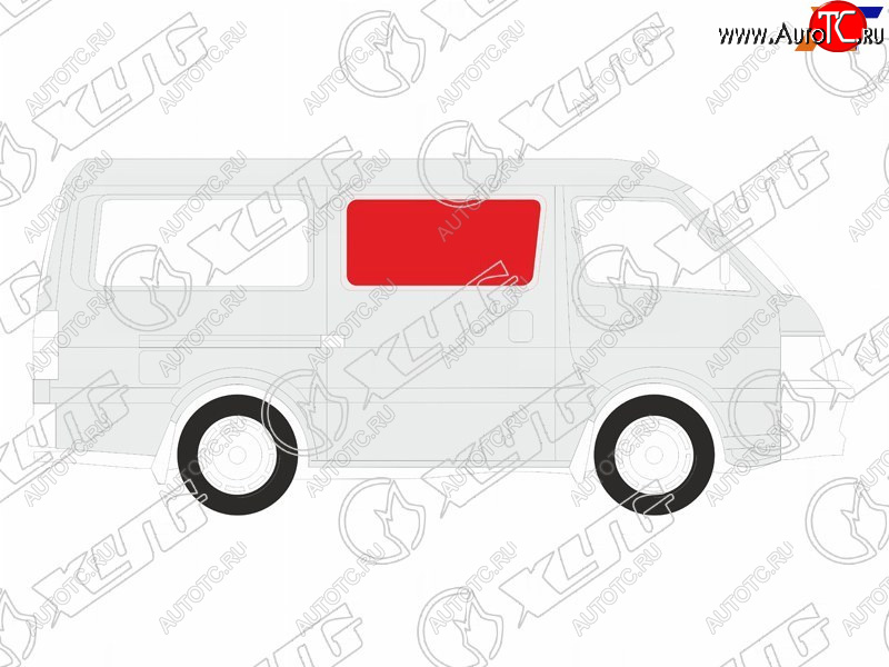 3 699 р. Стекло боковое опускное (Сзади Справа Цвет зеленый) Volkswagen Transporter 03-15  Multivan 03-15 XYG VW-T5 RD/RH/X  с доставкой в г. Вологда