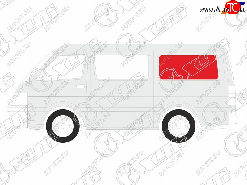 3 699 р. Стекло кузова боковое (не опускное) (Слева Цвет зеленый) Volkswagen Transporter 03-15  Multivan 03 XYG VW-T5 SW/LH/X  с доставкой в г. Вологда