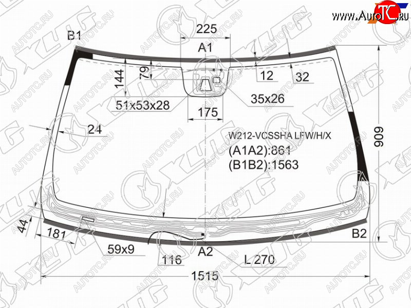 12 649 р. Стекло лобовое (Обогрев щеток Камера Датчик дождя Молдинг) Mercedes-Benz E-Class 09-13 XYG W212-VCSSHA LFW/H/X  с доставкой в г. Вологда