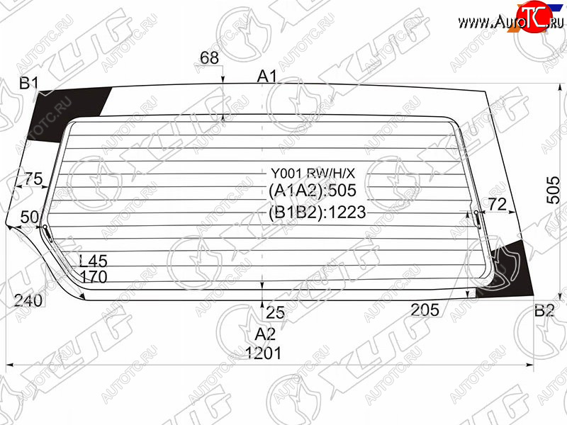 5 999 р. Стекло заднее (Цвет зеленый Обогрев) Suzuki Escudo 88-97  Chevrolet Tracker 88-97  Mazda Proceed XYG Y001 RW/H/X  с доставкой в г. Вологда