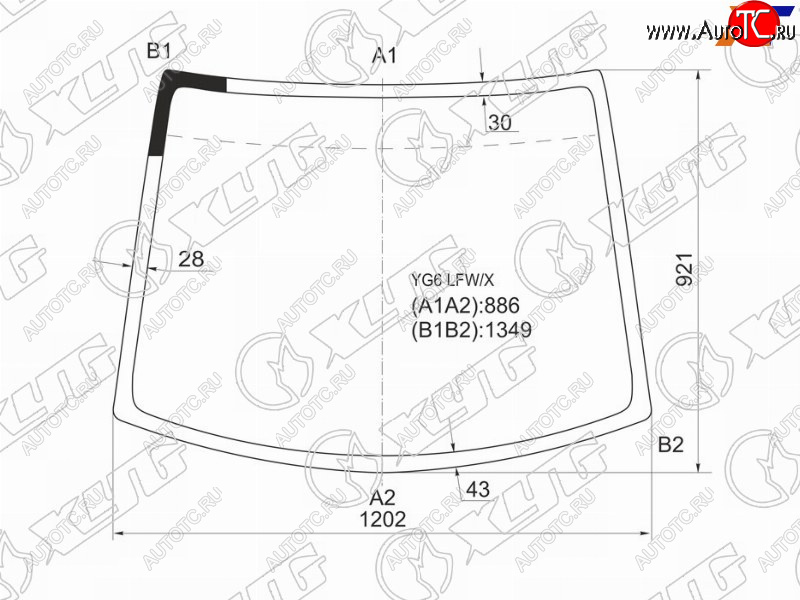 7 999 р. Стекло лобовое Nissan Moco 02-06  Suzuki MR Wagon 01-05 XYG YG6 LFW/X  с доставкой в г. Вологда