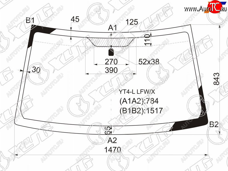 5 199 р. Стекло лобовое Suzuki Escudo 05-17  Grand Vitara 05-16 XYG YT4-L LFW/X  с доставкой в г. Вологда