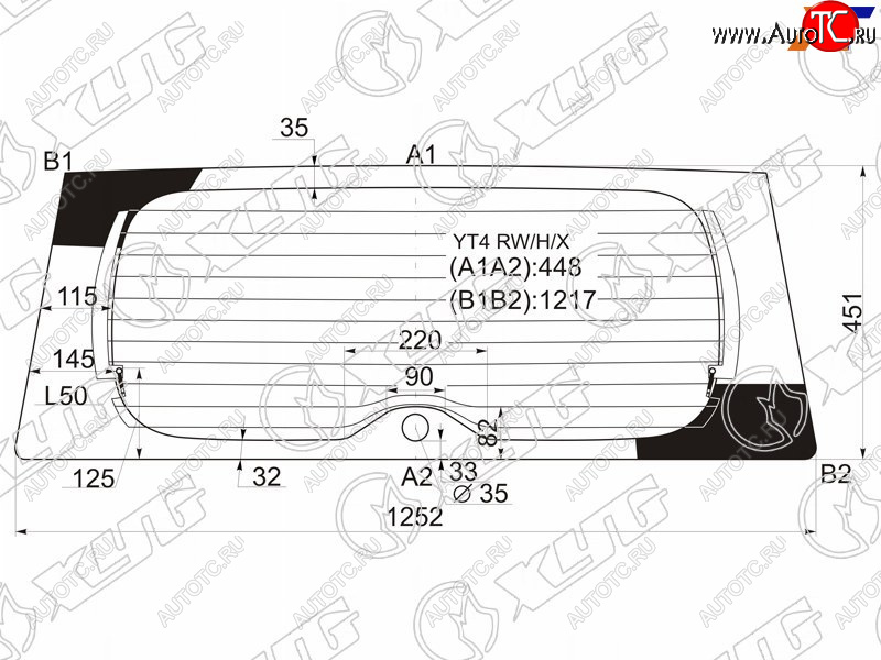 5 849 р. Стекло заднее (Цвет зеленый Обогрев) Suzuki Escudo 05-17  Grand Vitara 05-16 XYG YT4 RW/H/X  с доставкой в г. Вологда