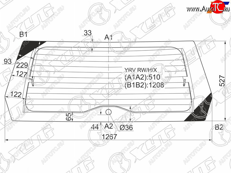 8 799 р. Стекло заднее (Цвет зеленый Обогрев) Daihatsu YRV 00-05 XYG YRV RW/H/X  с доставкой в г. Вологда