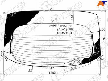 9 399 р. Стекло заднее (Цвет зеленый Обогрев Антенна) Toyota Prius (ZVW50) 15-23 XYG ZVW50 RW/H/X  с доставкой в г. Вологда. Увеличить фотографию 1