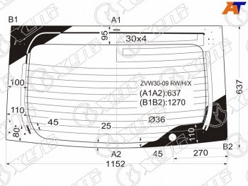 Стекло заднее (Цвет зеленый Обогрев) Toyota Prius (ZVW30) 09-16  Prius PHV 12-16 XYG ZVW30-09 RW/H/X