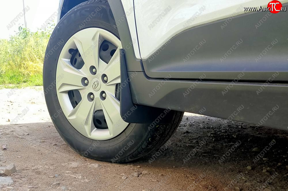 1 579 р. Передние брызговики (увеличенные) Petroil Tuning Hyundai Creta GS дорестайлинг (2015-2019)  с доставкой в г. Вологда
