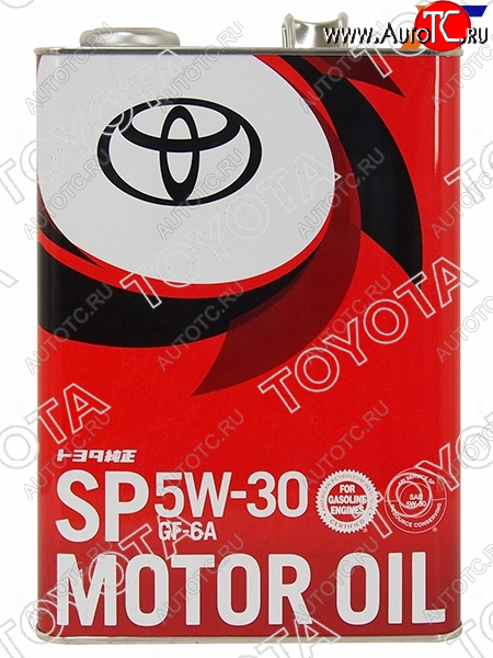 5 449 р. Масло моторное TOYOTA (металлическая канистра ) 5W-30 SPGF-6A 4Л (Япония) TOYOTA 08880-13705  с доставкой в г. Вологда