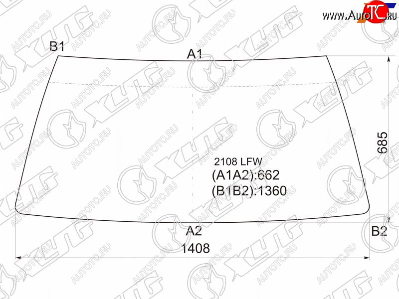 3 799 р. Стекло лобовое LADA 2108 84-04  2109 87-06  21099 90-04  2113 Samara 04-13 XYG 2108 LFW  с доставкой в г. Вологда