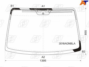 Стекло лобовое + антенна CHEVROLET LACETTI DAEWOO NUBIRA 45D 04-13                                 FUYAO 3016AGNBLA