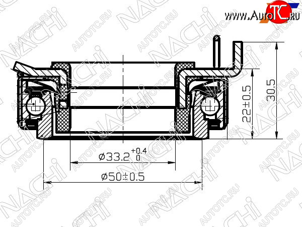 1 499 р. Выжимная муфта сцепления TOYOTA 1E2E3E4E5E3A4A2SZ NACHI 50SCRN31P-4  с доставкой в г. Вологда