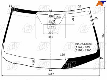 Стекло лобовое (Датчик дождя) Nissan X-Trail 07-15 FUYAO 6047AGNM2B