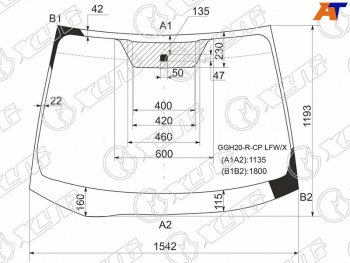 Стекло лобовое Toyota Alphard (H20) 08-15 XYG GGH20-R-CP LFW/X