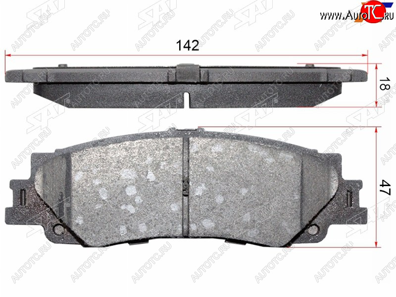 1 289 р. Колодки тормозные задние RR SAT Toyota Land Cruiser J300 дорестайлинг (2021-2025)  с доставкой в г. Вологда